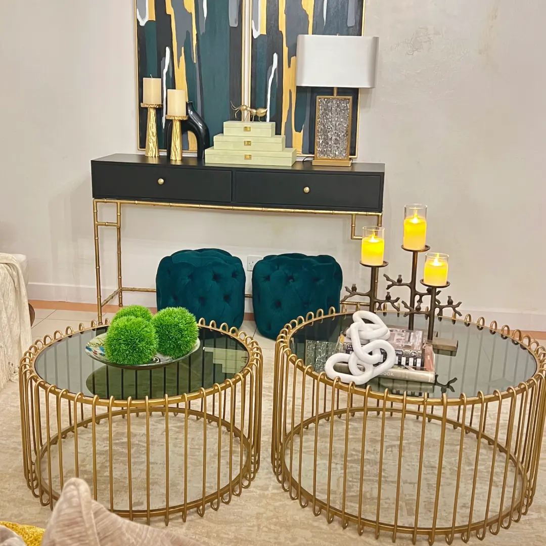 Brass Glass Cofee Table 002